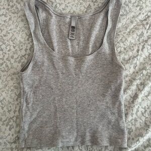 Skims Gray Ribbed Women's Tank Top
